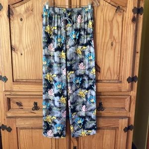 Men’s Pokémon Pikachu Squirtle gray blue pink lounge pajama pants size S